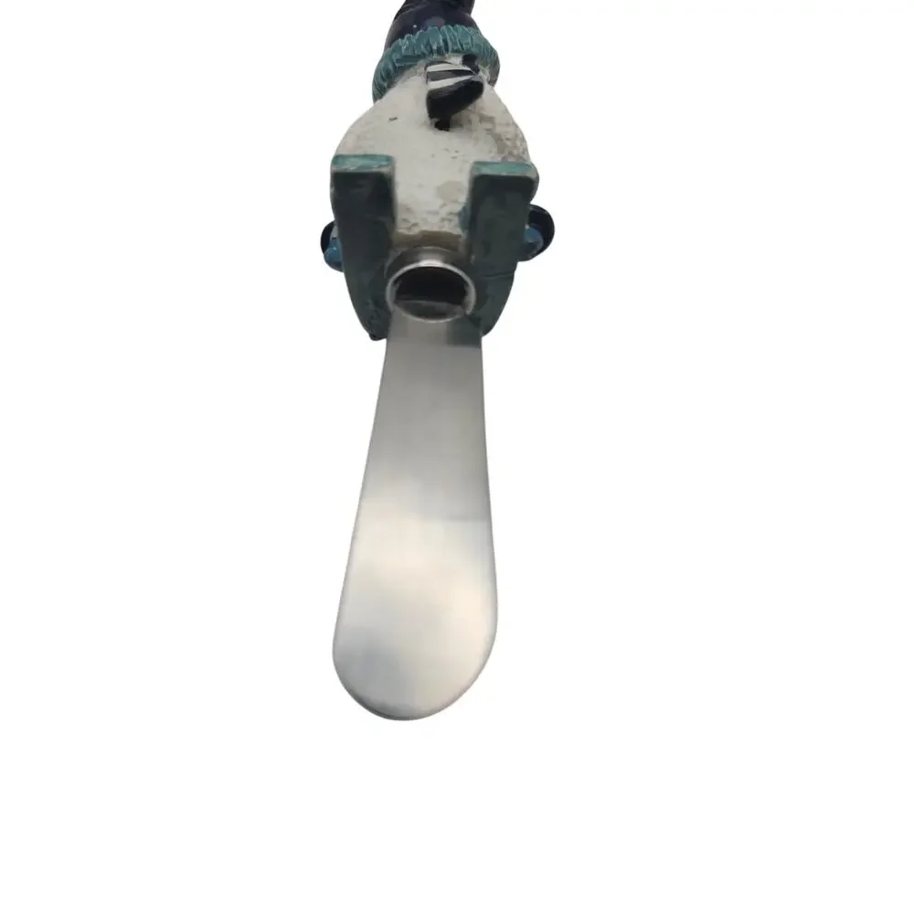 Le Gourmet Chef Snowman Cheese Spreader Christmas Holiday Resin Handle Stainless
